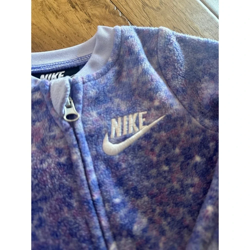 Nike Fleece Full zipper outfit 3‎ months Purple